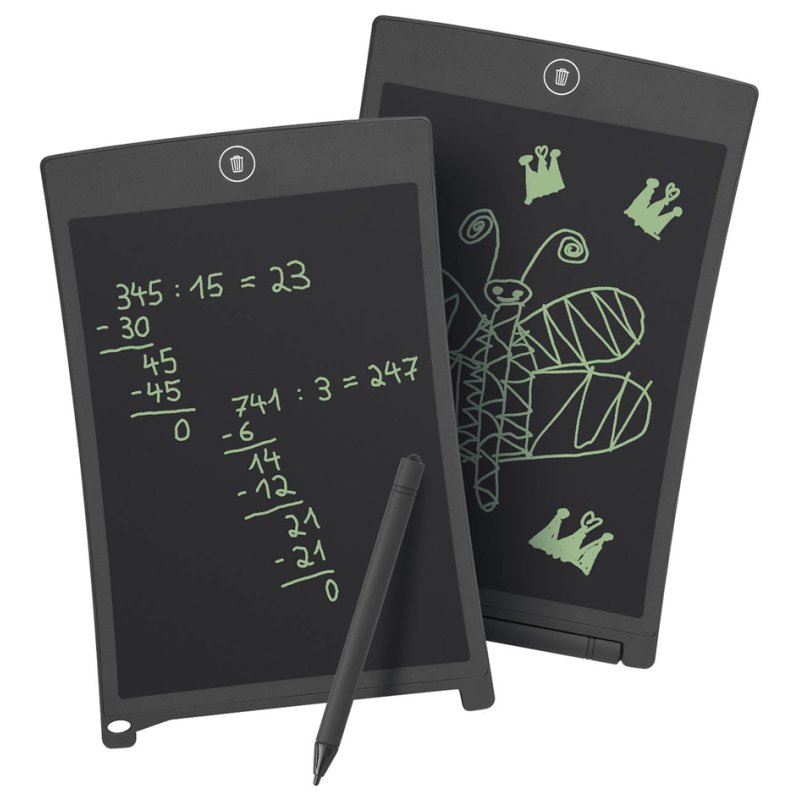 WEDO tablette d'écriture et de dessin, 8,5 pouces, noir, LCD